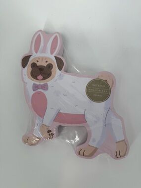 Molly & Rex Pink Pug Bunny Notepad - Cute Dog-Shaped